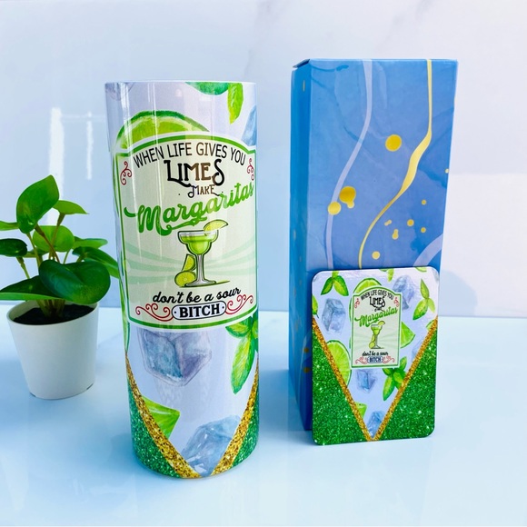 Margarita Tumbler, Margarita Cup, When Life Give You Limes Make Margarita, - Picture 3 of 7